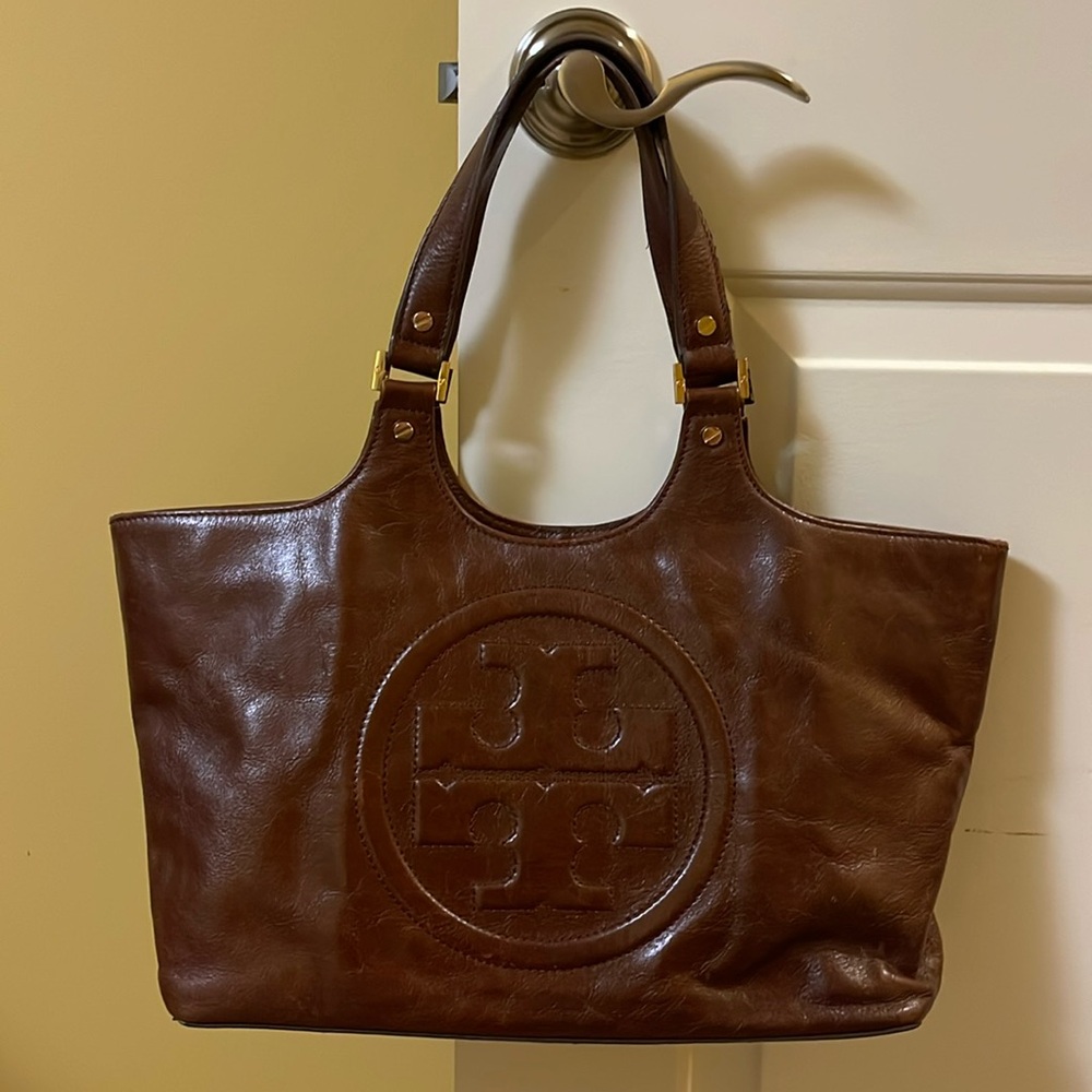 Tory Burch leather tote.